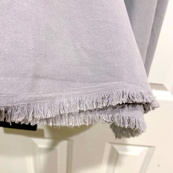 Cloth & Stone Minimalist Frayed Hem Mini Halter Swing Dress in Gray Size XL - Picture 6 of 11